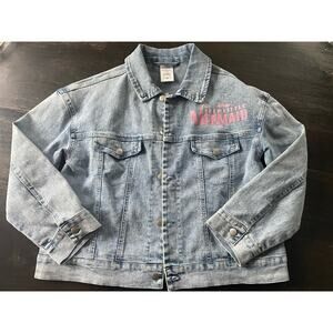 Girls Disney Princess Little Mermaid Jean Denim Jacket Light Blue Large